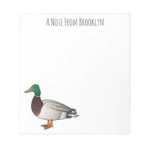 Bloc De Notas Ilustracion personalizado de pato mallard