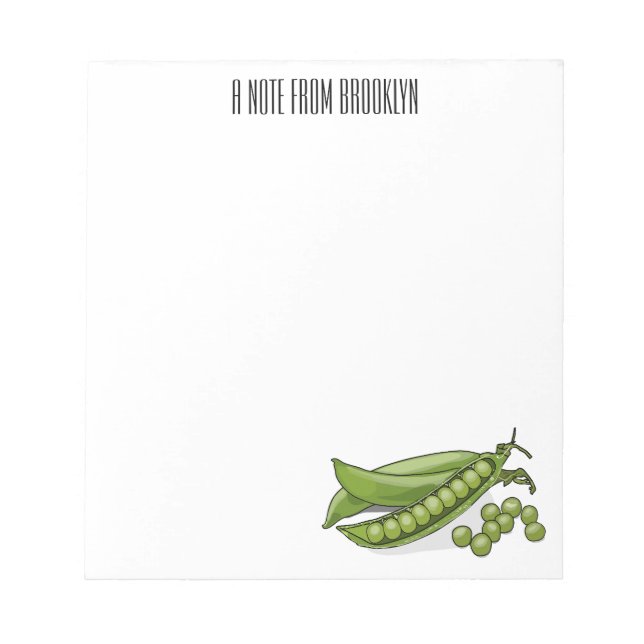 Bloc De Notas Ilustracion personalizado de Pea (Frente)