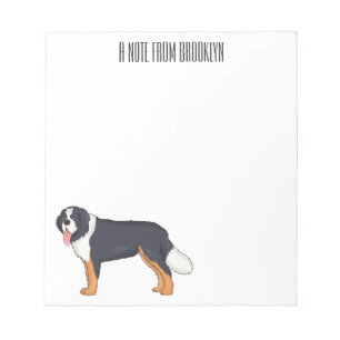Bloc De Notas Ilustracion personalizado de perro de montaña de B