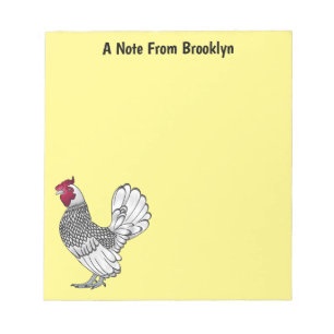 Bloc De Notas Ilustracion personalizado de pollo de Sebright