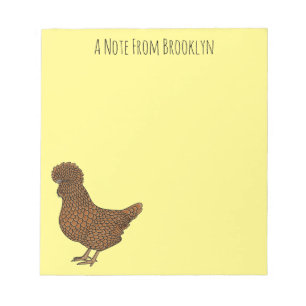 Bloc De Notas Ilustracion personalizado de pollo polaco Chamois