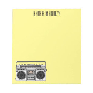 Bloc De Notas Ilustracion personalizado de radio