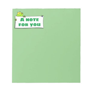 Bloc De Notas Ilustracion personalizado de señas de rana verde s