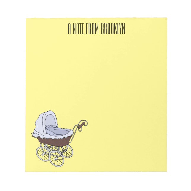 Bloc De Notas Ilustracion personalizado de Stroller (Frente)
