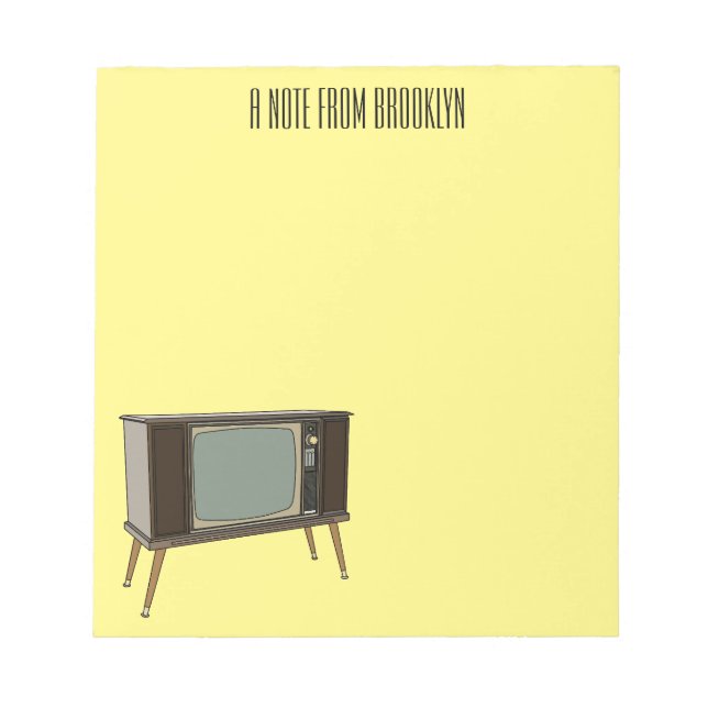 Bloc De Notas Ilustracion personalizado de televisión (Frente)