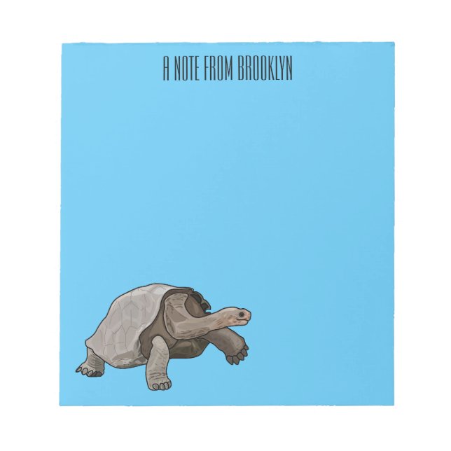 Bloc De Notas Ilustracion personalizado de tortugas de Galápagos (Frente)