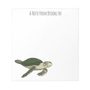 Bloc De Notas Ilustracion personalizado de tortugas marinas