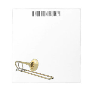 Bloc De Notas Ilustracion personalizado de Trombone