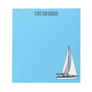 Bloc De Notas Ilustracion personalizado de velero