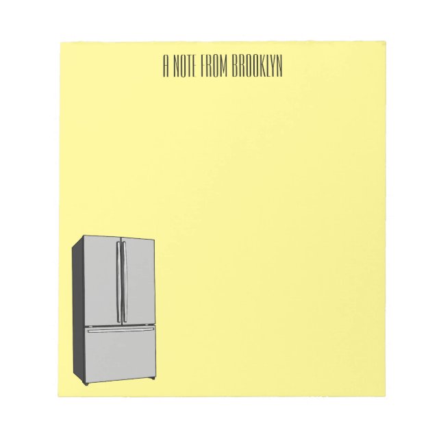 Bloc De Notas Ilustracion personalizado frigorífico de puerta fr (Frente)