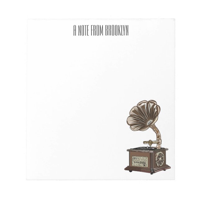 Bloc De Notas Ilustracion personalizado girable (Frente)