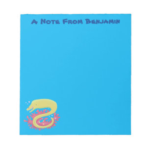 Bloc De Notas Ilustracion personalizado gracioso de moray verde