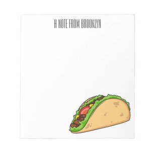 Bloc De Notas Ilustracion personalizado Taco