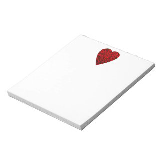 Bloc De Notas Imagen brillante del Corazón Rojo.