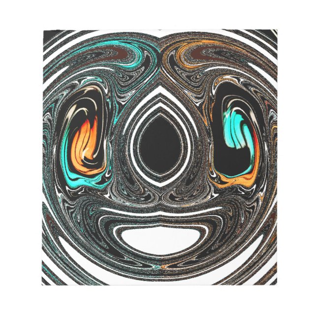 Bloc De Notas Imagen de arte en textura de cebra de origen étnic (Frente)