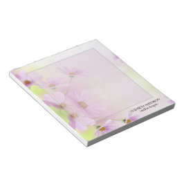 Bloc De Notas Imagen personalizada y acuarela de flor rosa