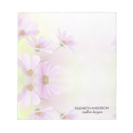 Bloc De Notas Imagen personalizada y acuarela de flor rosa
