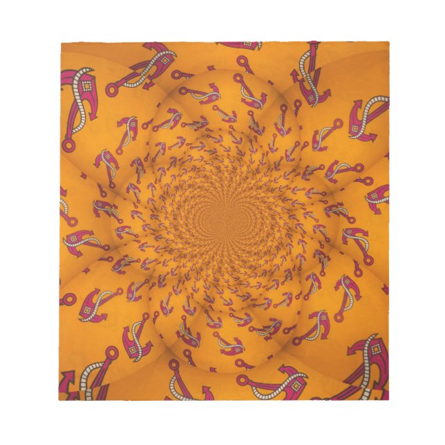 Bloc De Notas Impresión de arte de ancla Kaleidoscope (Frente)