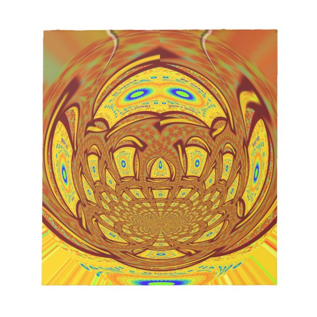 Bloc De Notas Impresión de arte de guantes de beisbol dorado (Frente)