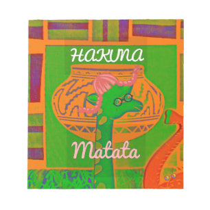 Bloc De Notas Impresión de arte de Hakuna Giraffe
