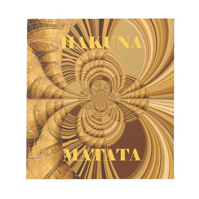 Bloc De Notas Impresión de arte de la jirafa dorada (Frente)