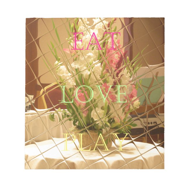 Bloc De Notas Impresión de arte de los floros reflejados (Frente)