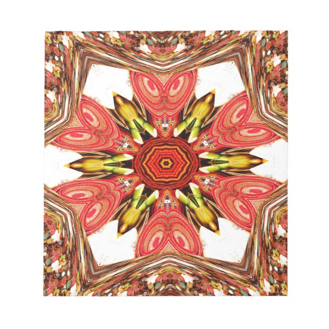 Bloc De Notas Impresión de arte floral Doodle (Frente)