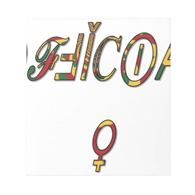 Bloc De Notas Impresión de arte "OFICIAL" de símbolo femenino in (Frente)