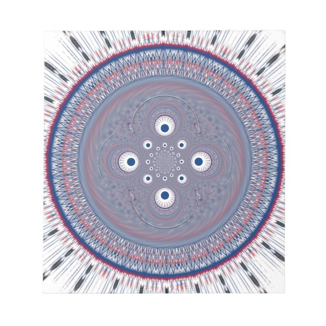 Bloc De Notas Impresión de diseño radial (Frente)