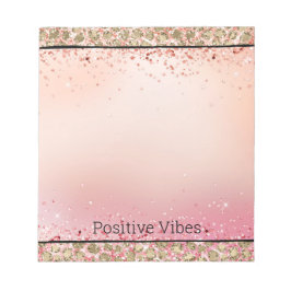 Bloc De Notas Impresión de leopardo de oro rosado