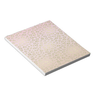 Bloc De Notas Impresión de Leopardo Ombre Rosa