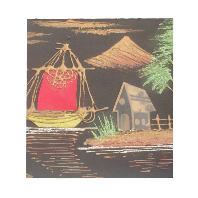 Bloc De Notas Impresión de pintura de aceites en el paisaje del  (Frente)