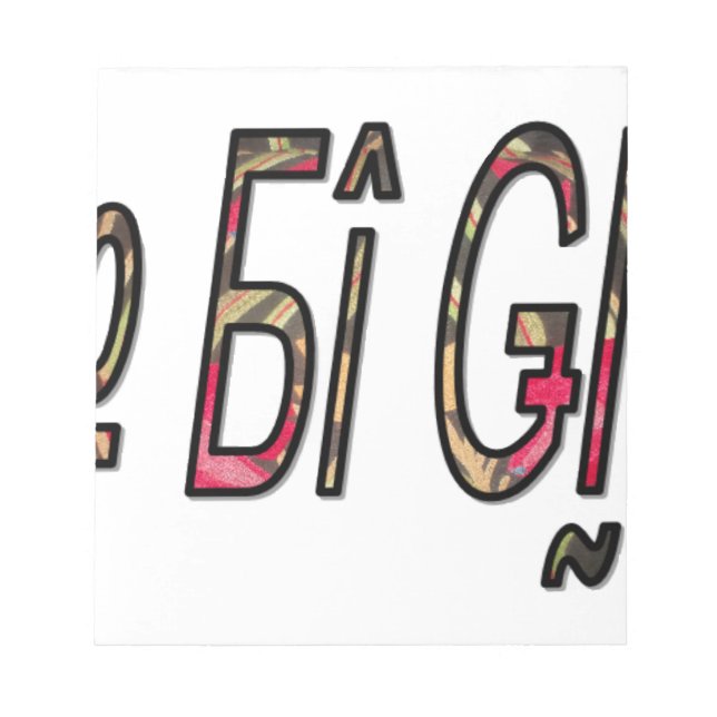 Bloc De Notas Impresión de texto bigiji (Frente)