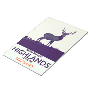 Bloc De Notas Impresión de vacaciones en Glencoe, Highlands esco