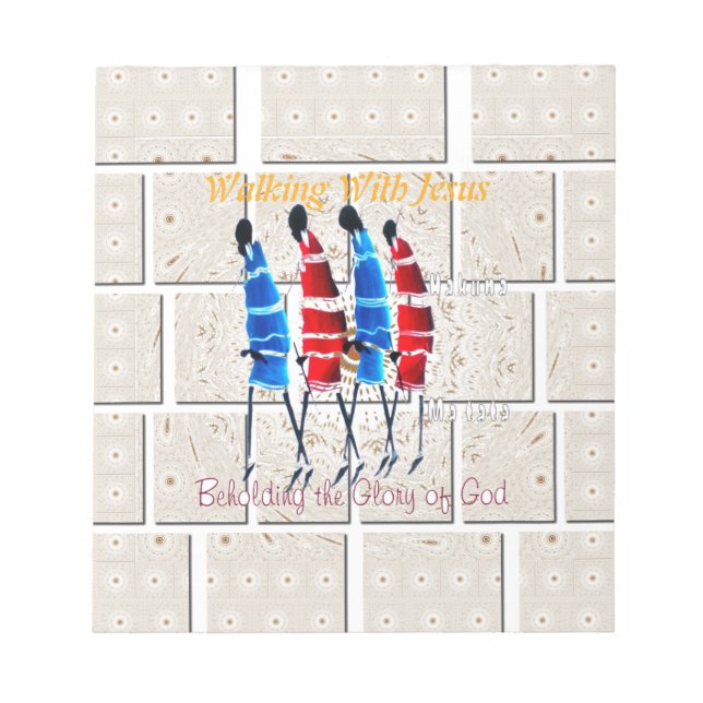 Bloc De Notas Impresión del arte cristiano masái morans (Frente)