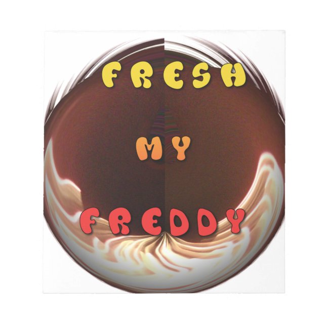 Bloc De Notas Impresión fresca de mi Freddy Art (Frente)