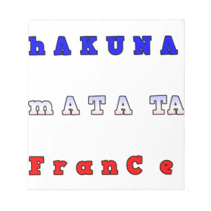 Bloc De Notas Impresión/gráfico de arte Hakuna Matata Francia