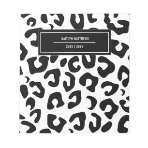 Bloc De Notas Impresión minimalista moderna de leopardo negro