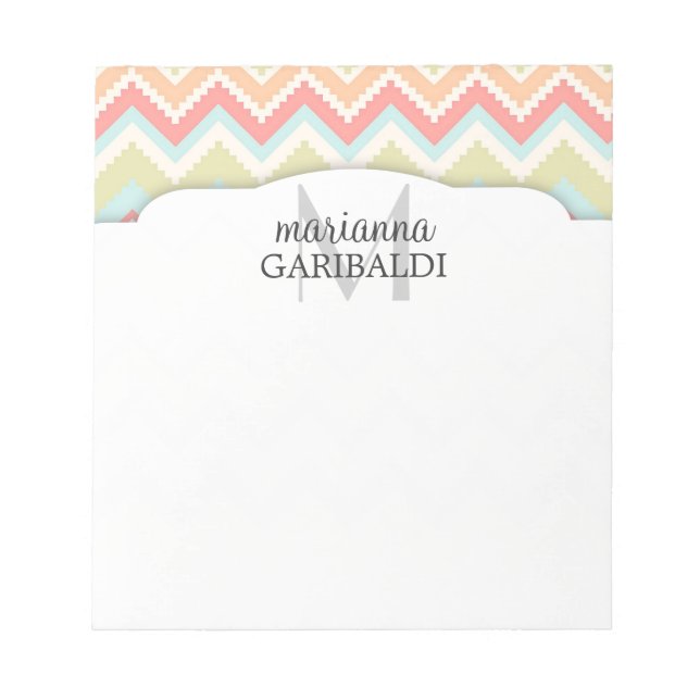 Bloc De Notas Impresión personalizada Girly Aztec (Frente)