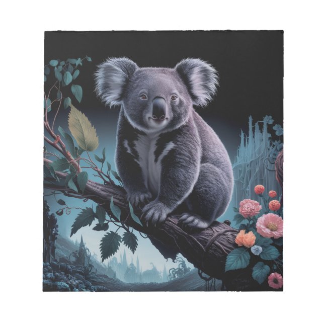 BLOC DE NOTAS IMPRESIONANTE ARTE DE OSO DE KOALA (Frente)