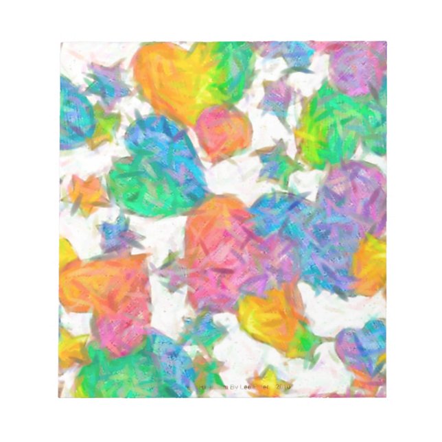 Bloc De Notas Impresionante Pastel Valentine Hearts (Frente)