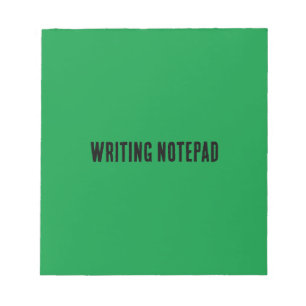 Bloc de notas impreso Kelly verde fondo