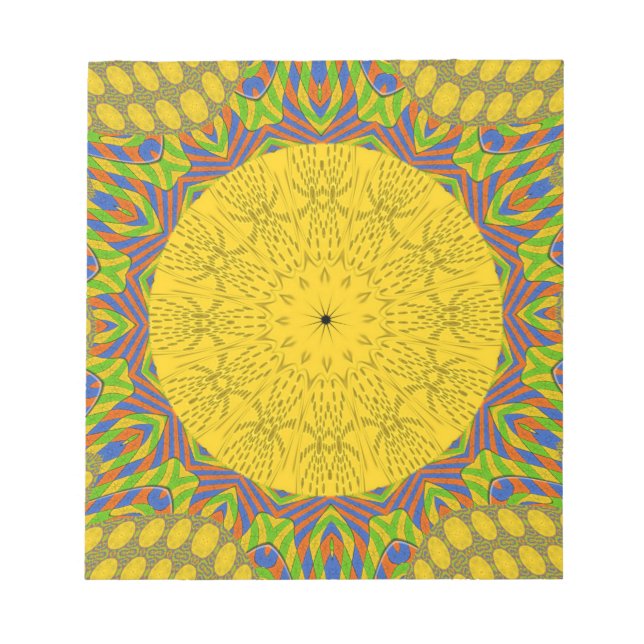 Bloc De Notas Imprimir arte de patrón egipcio (Frente)