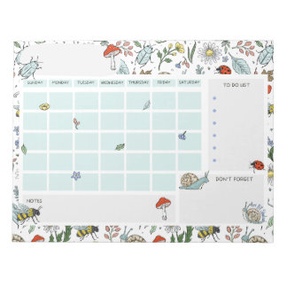 Bloc De Notas In the Garden Open Dated Desk Calendar Notepad