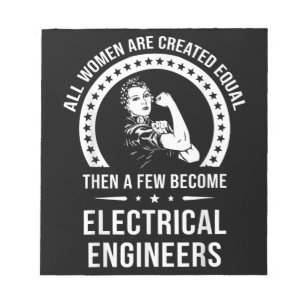 Bloc De Notas Ingeniero Eléctrico Para Mujeres Es Creado Igual