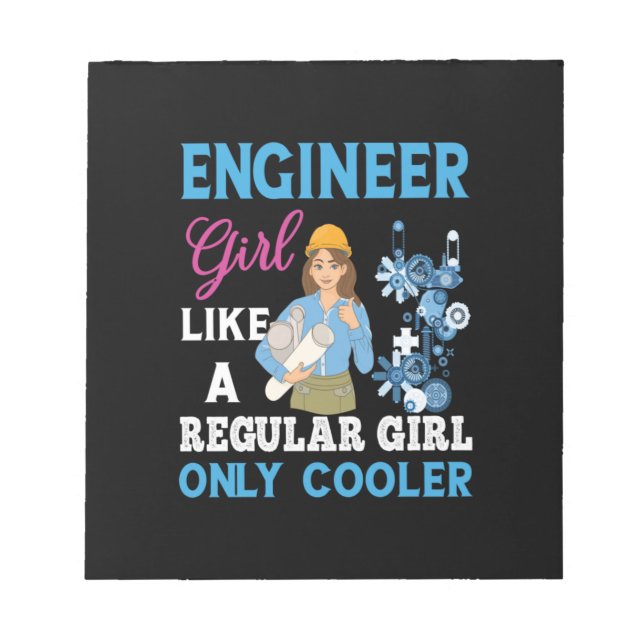 Bloc De Notas Ingeniero Orgulloso Chica (Frente)