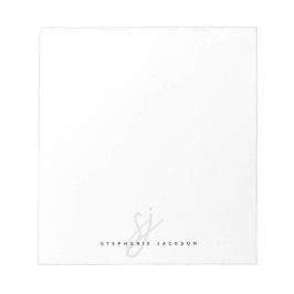 Bloc De Notas Iniciales de escritura manuscrita de monograma min