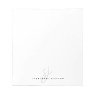 Bloc De Notas Iniciales de escritura manuscrita de monograma min