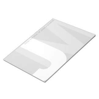 Bloc De Notas Iniciales Modernas De La Oficina De Notepad