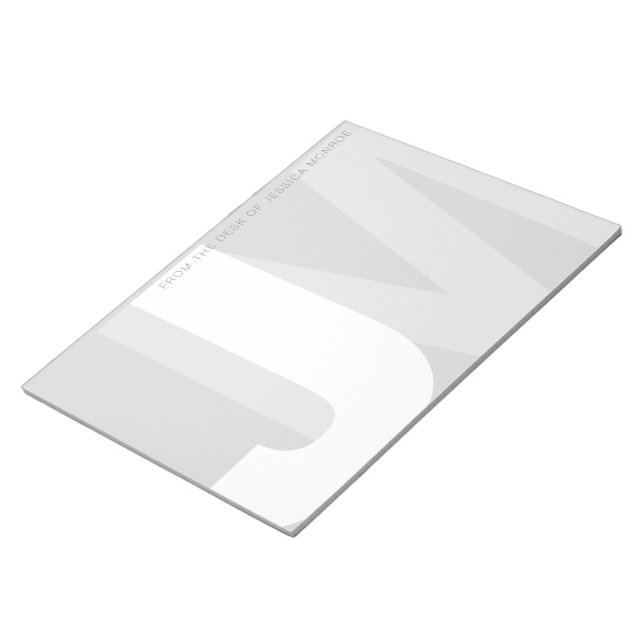 Bloc De Notas Iniciales Modernas De La Oficina De Notepad (Lado Derecho)